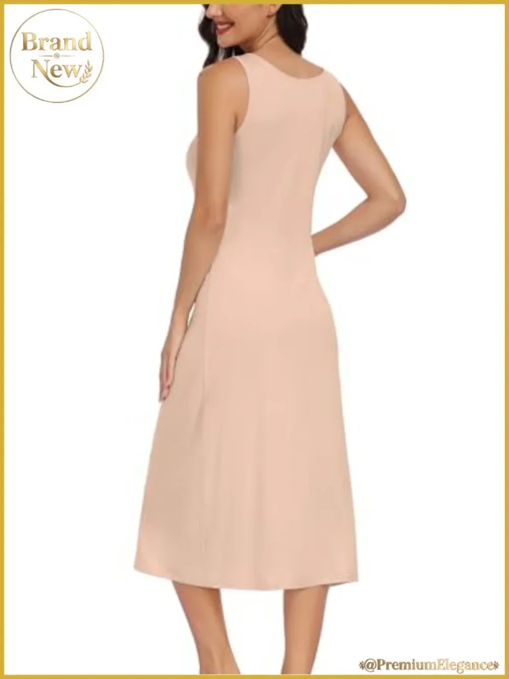 Women's Full Slip Dress Tank Top Long Underdress Soft Sleeveless Nightgown